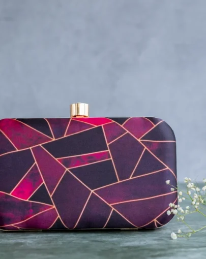 Glam Grid Fashion Clutch