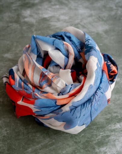 Blue Muse Abstract Scarf