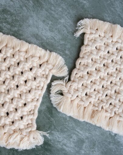 Handwoven Macramé Coasters