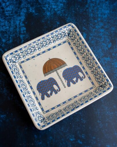 Hand‑Painted Dessert Plate