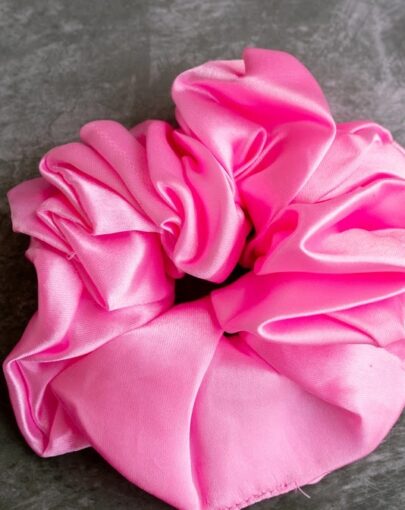 Blush Pink Satin Scrunchie