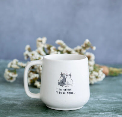 Cat Cuddle Ceramic Mug