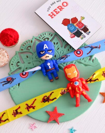 Set of 2 Superhero Rakhis