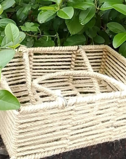 With Handle Jute Basket