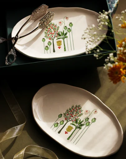 Hand-Painted Serving Plate